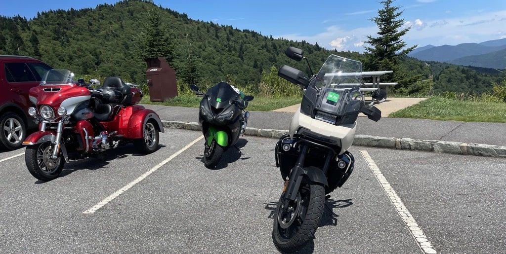 motorcycle ride through the Blue Ridge